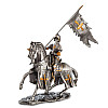 Настільна міні фігурка Воїн на коні 9.5 см Veronese Сріблястий AL229099