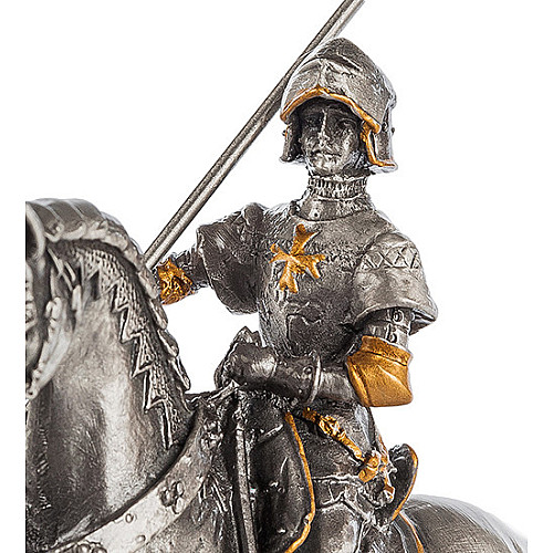 Настільна міні фігурка Воїн на коні 9.5 см Veronese Сріблястий AL229099