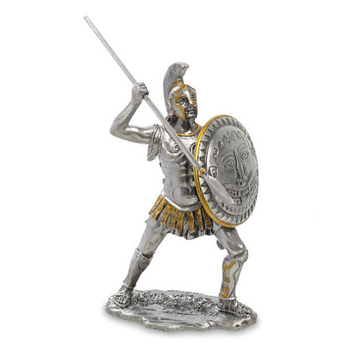 Настільна міні фігурка Спартанець 10.5 см Veronese Сріблястий AL229101