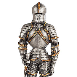 Настільна міні фігурка Лицар у броні 10 см Veronese Сріблястий AL229110
