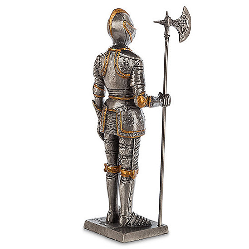 Настільна міні фігурка Лицар з алебардою 3,5x3x10,5 см Veronese Сріблястий AL229112