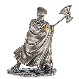 Настільна міні фігурка Лицар-хрестоносець 10 см Veronese Сріблястий AL229116