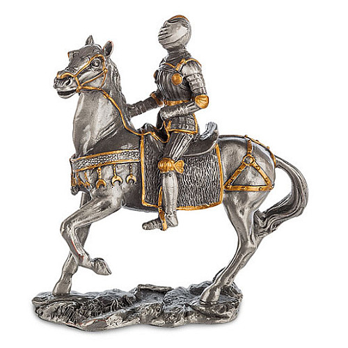 Настільна міні фігурка Середньовічний воїн на коні 9 см Veronese Різнокольоровий AL229117