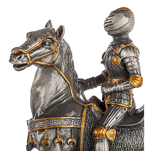 Настільна міні фігурка Середньовічний воїн на коні 9 см Veronese Різнокольоровий AL229117
