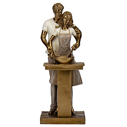 Декоративная статуэтка Влюбленные готовят 25х10х8 см Lefard Разноцветный AL229127