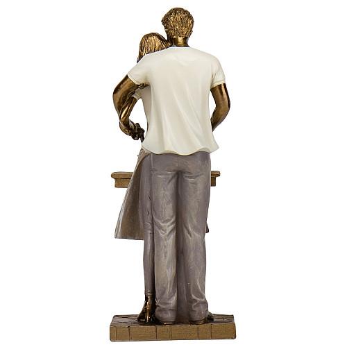 Декоративная статуэтка Влюбленные готовят 25х10х8 см Lefard Разноцветный AL229127