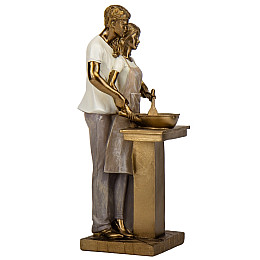 Декоративная статуэтка Влюбленные готовят 25х10х8 см Lefard Разноцветный AL229127