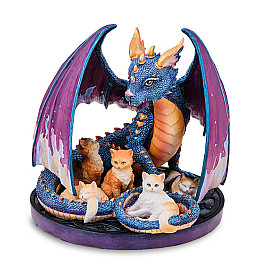 Інтер'єрна фігурка Дракон прийомна сім'я Veronese 13 см Різнокольоровий AL229267