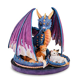 Інтер'єрна фігурка Дракон прийомна сім'я Veronese 13 см Різнокольоровий AL229267