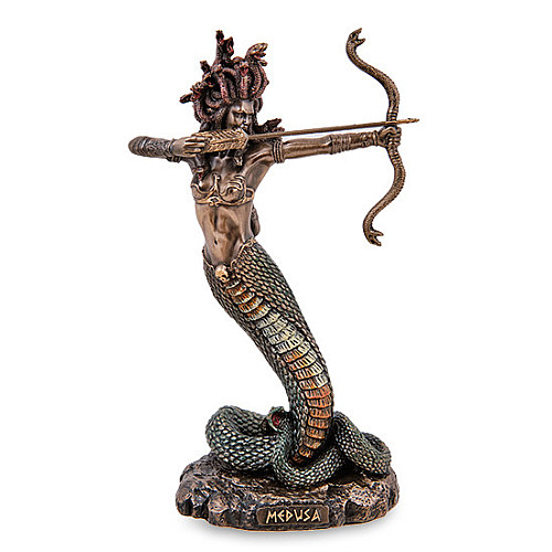Інтер'єрна фігурка Медуза Гаргона Veronese 15,5 см Коричневий AL229269