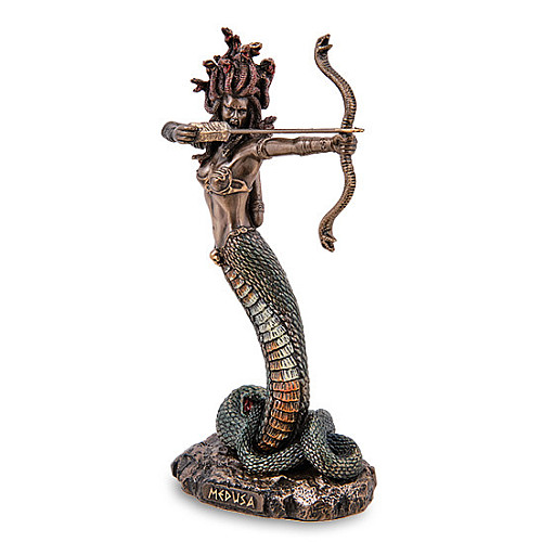 Інтер'єрна фігурка Медуза Гаргона Veronese 15,5 см Коричневий AL229269