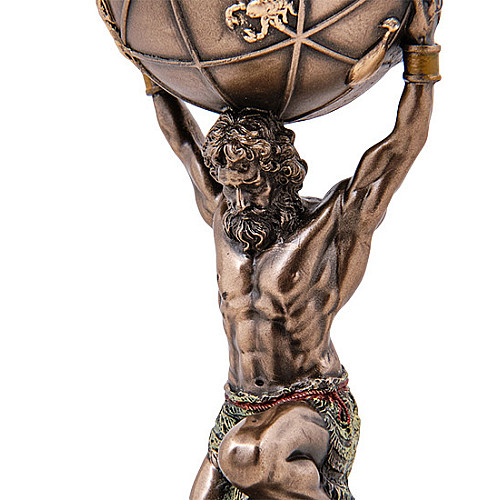 Інтер'єрна фігурка Атлант могутній Veronese 13,5 см Коричневий AL229275