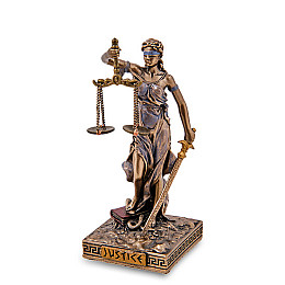 Інтер'єрна фігурка Феміда богиня правосуддя Veronese 12 см Коричневий AL229283