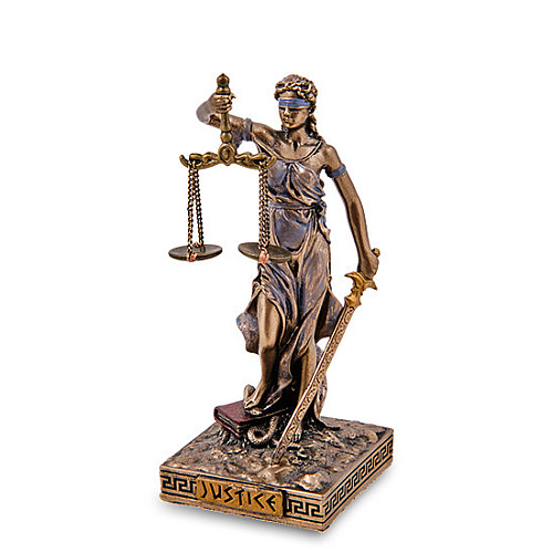 Інтер'єрна фігурка Феміда богиня правосуддя Veronese 12 см Коричневий AL229283