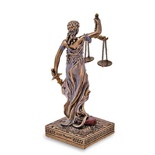 Інтер'єрна фігурка Феміда богиня правосуддя Veronese 12 см Коричневий AL229283