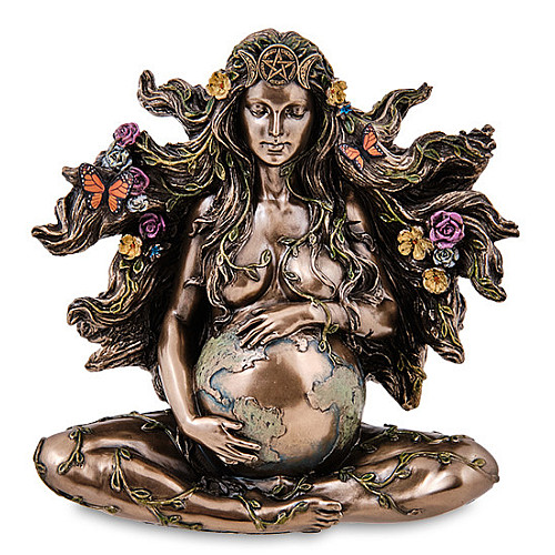 Інтер'єрна фігурка Гея богиня Землі і мати всього живого Veronese 17 см Коричневий AL229290