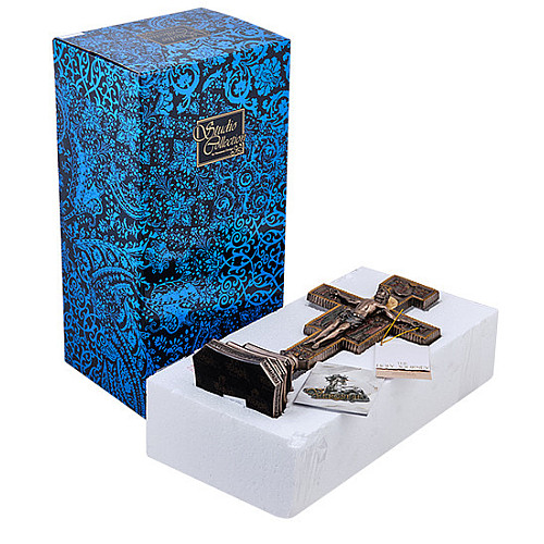 Декоративний хрест Розп'яття Veronese 35,5 см Бронзовий AL229299