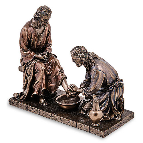 Декоративна статуетка Ісус з учнем Veronese 21 см Коричневий AL229300