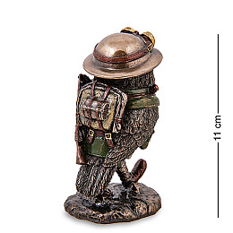 Інтер'єрна фігурка Owl Oscar Veronese 11 см Коричнево-зелений AL229303