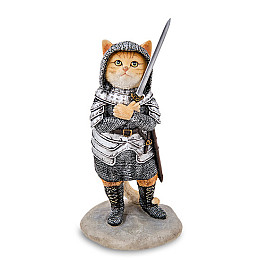 Інтер'єрна фігурка Пусилот котячий лицар Veronese 14 см Різнокольоровий AL229313