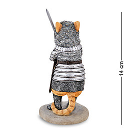 Інтер'єрна фігурка Пусилот котячий лицар Veronese 14 см Різнокольоровий AL229313