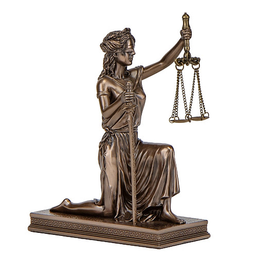 Інтер'єрна статуетка настільна Богиня правосуддя 17х13х8 см Veronese Коричневий AL229441
