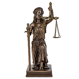 Інтер'єрна статуетка настільна Богиня правосуддя 17х13х8 см Veronese Коричневий AL229441
