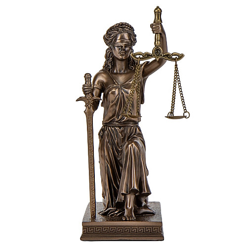 Інтер'єрна статуетка настільна Богиня правосуддя 17х13х8 см Veronese Коричневий AL229441