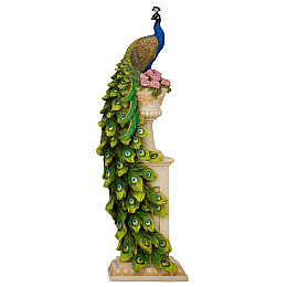 Інтер'єрна статуетка Павлін 34х10х10 см Veronese Різнокольоровий AL229444