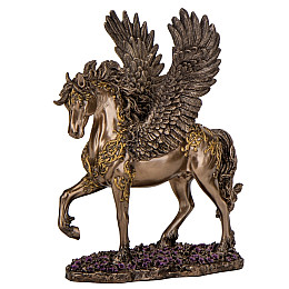 Інтер'єрна статуетка символ свободи Пегас крилатий кінь 26х13х20 см Veronese Коричневий AL229447