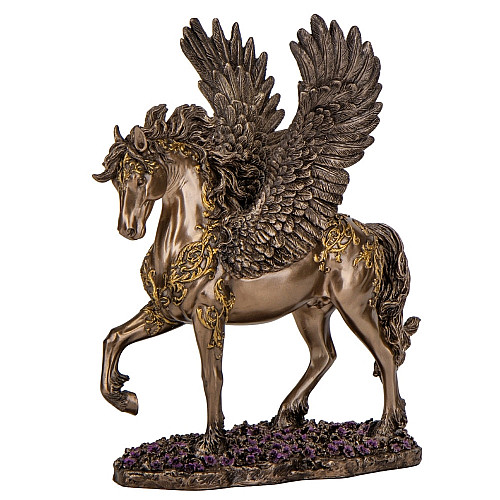 Інтер'єрна статуетка символ свободи Пегас крилатий кінь 26х13х20 см Veronese Коричневий AL229447