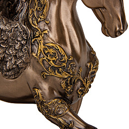 Інтер'єрна статуетка символ свободи Пегас крилатий кінь 26х13х20 см Veronese Коричневий AL229447