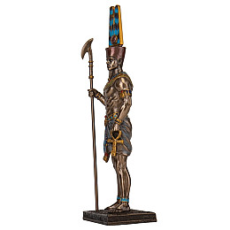 Інтер'єрна статуетка єгипетського бога неба Амон 26х9х6 см Veronese Різнокольоровий AL229454