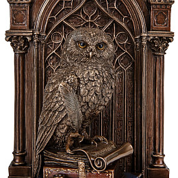 Інтер'єрна статуетка Сова 24х11х14 см Veronese Коричневий AL229455