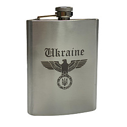 Фляга нержавіюча ТМ 4Profi з гравіюванням Ukraine Eagle 9OZ 255 мл