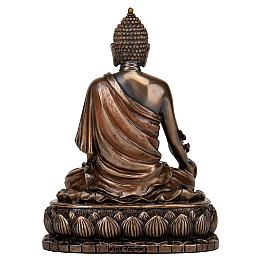 Фігура інтер'єрна Buddha висота 14 см Veronese Коричневий AL229943