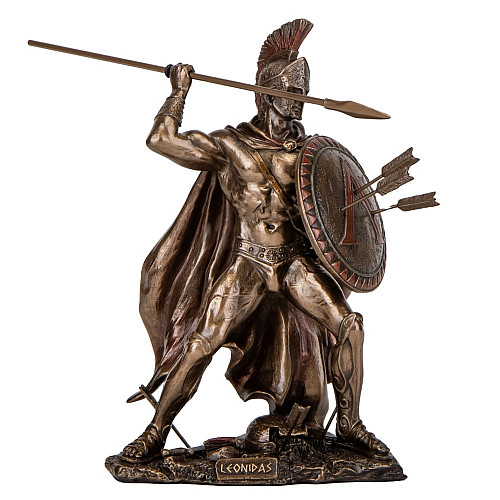 Декоративна статуетка Леонід спартанський цар з династії Агіадів Veronese 21х19 см Коричневий AL230015