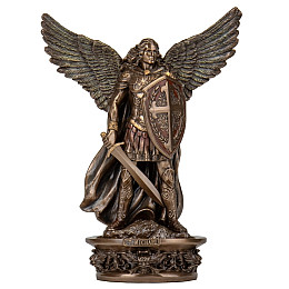 Декоративна настінна статуетка Святого Архангела Михаїла Veronese 26х16х4 см Коричневий AL230018