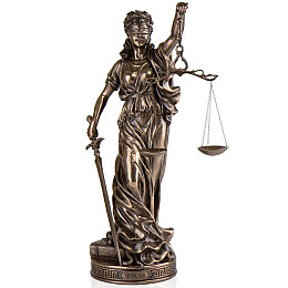 Скульптура Феміда - богиня правосуддя Veronese 65х25 см Бронзовий AL3234