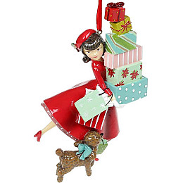 Подвесная декоративная фигурка Подарки 17.5 см BonaDi Разноцветный DP113654