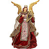 Статуэтка Christmas Angel Red с арфой 26х19х41 см BonaDi Разноцветный DP231185