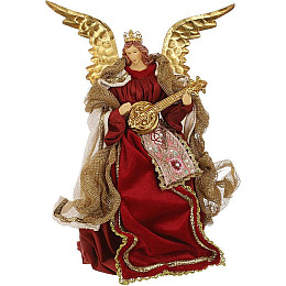Статуэтка Christmas Angel Red 22х16х30 см BonaDi Разноцветный DP231186