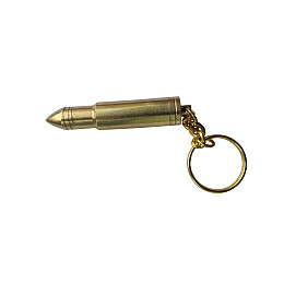 Трубка курительная No Brand Пуля 7х1.5х1.5 см Золотистый (DN26623)