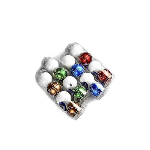 Набір ялинкових куль No Brand ЦБ-00263157 10 см 4 шт Різнокольоровий (SKT001028247)