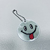 Светоотражающий брелок Stenson 38443-1 Смайлик Серый