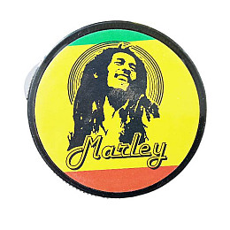 Гріндер для подрібнення тютюну HL 176 Bob Marley 50х42 мм Black (17023-hbr)