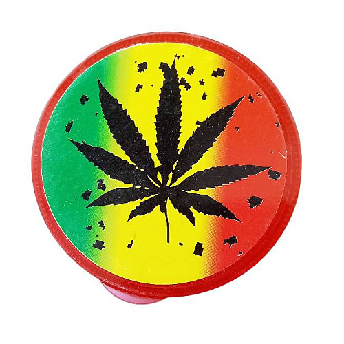 Гріндер для подрібнення тютюну HL 176 Конопля 50х42 мм Red (17027-hbr)