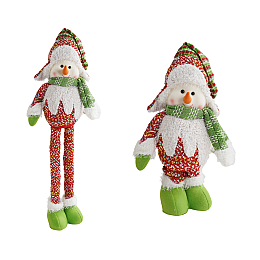 Новогодняя декоративная игрушка Yufeng Снеговик 33х15х44 см Разноцветный (160153)