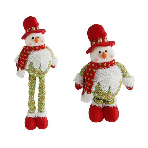 Новогодня декоративна іграшка Yufeng Сніговик 28х15х49 см Різнокольоровий (160152)
