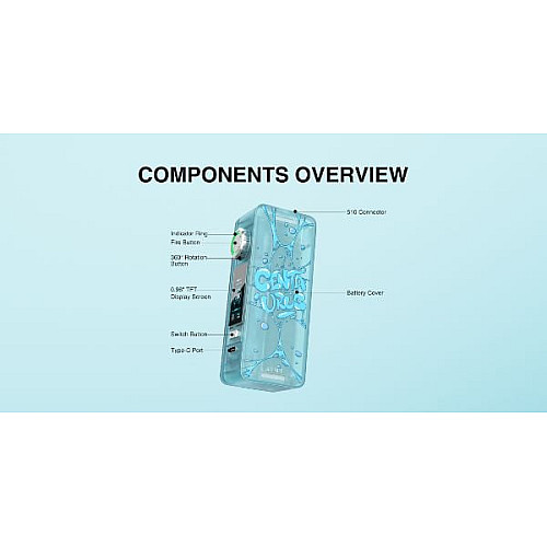 Электронная сигарета Lost Vape Centaurus N100 100 W With Centaurus Sub Ohm Tank 5 ml Blue Waves (17426-hbr)